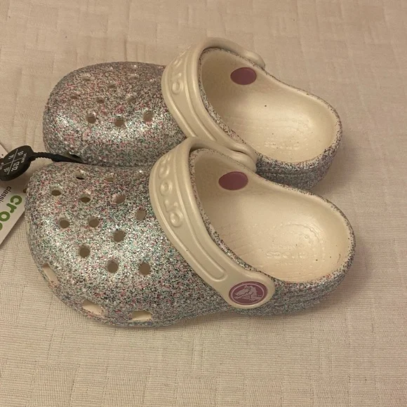 CROCS Kids Glitter Clogs - Shimmering Multicolor - Picture 5 of 7